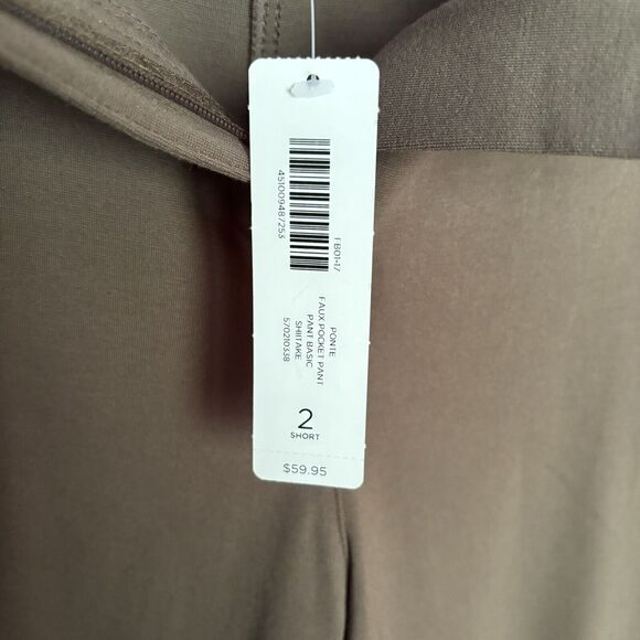 Chico's Ponte Faux Pocket Pant size 2 Short, Large Career Stretch New - Picture 8 of 8